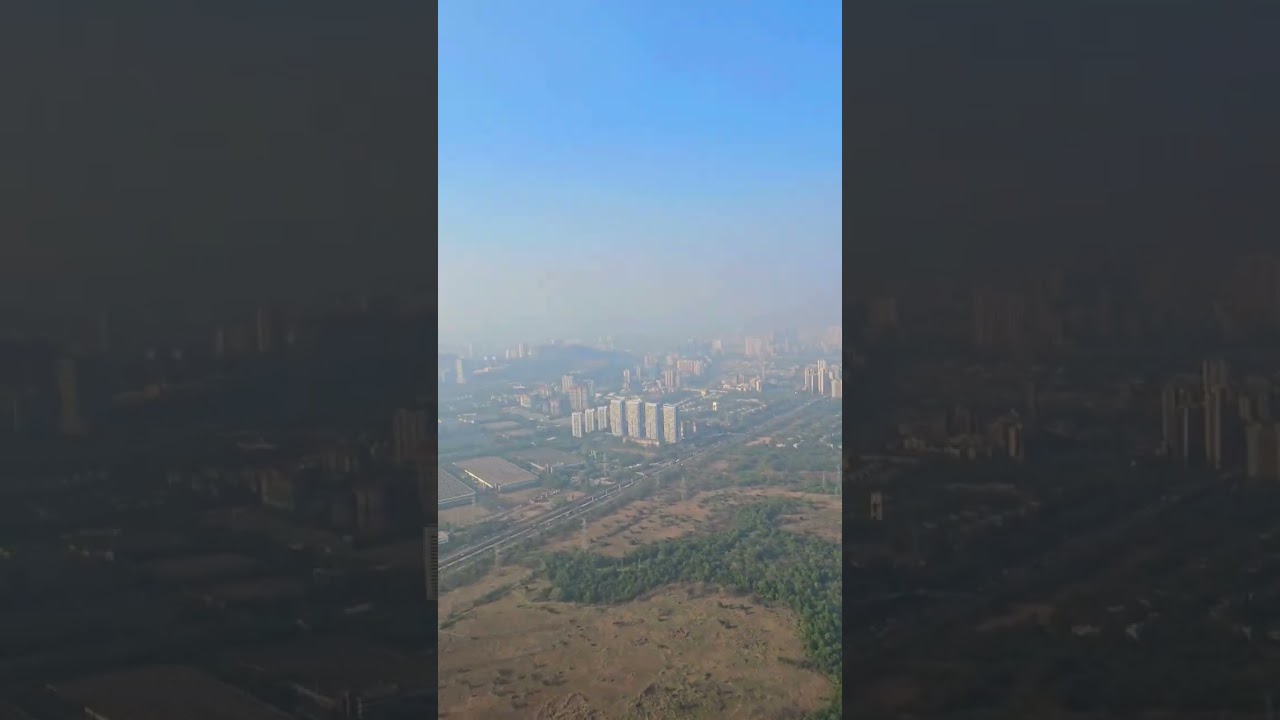 Landing at Mumbai Airport | Aerial View of Mumbai #timelapse #landing #air