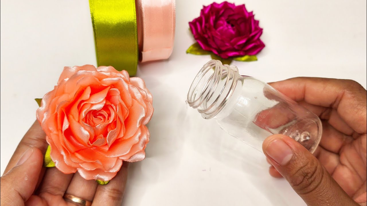 DIY | Ribbon flowers tutorial easy hack ✨