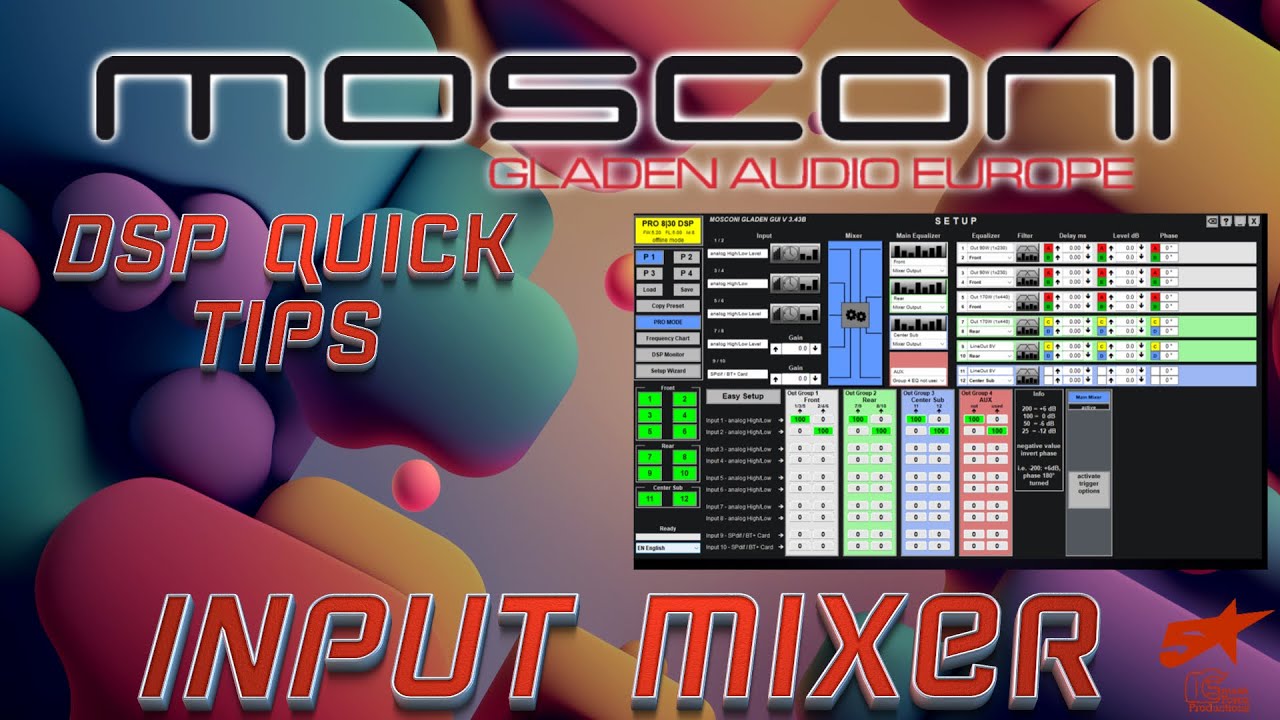 Mosconi DSP quick tips input setup