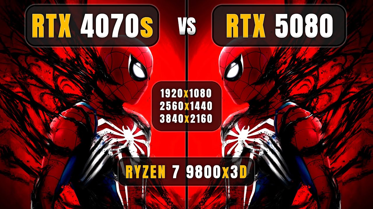 RTX 4070 Super vs RTX 5080 - No Comparison😉 - 1080P, 1440P, 4k, RT + DLSS 4 - R7 9800x3D