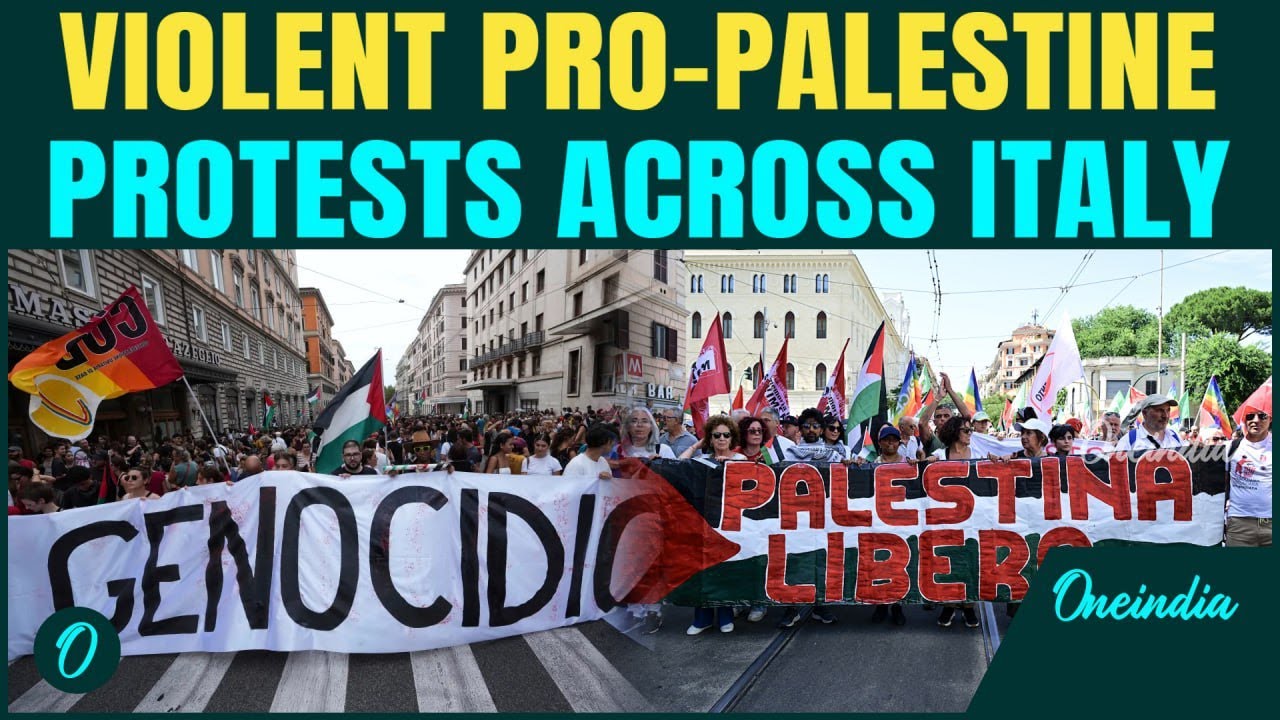 Italy on Fire! Meloni faces heat as Violent Protests continue against refusal to recognise Palestine