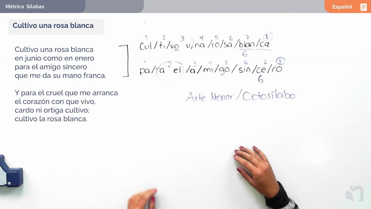 Métrica en poemas ( sílabas)
