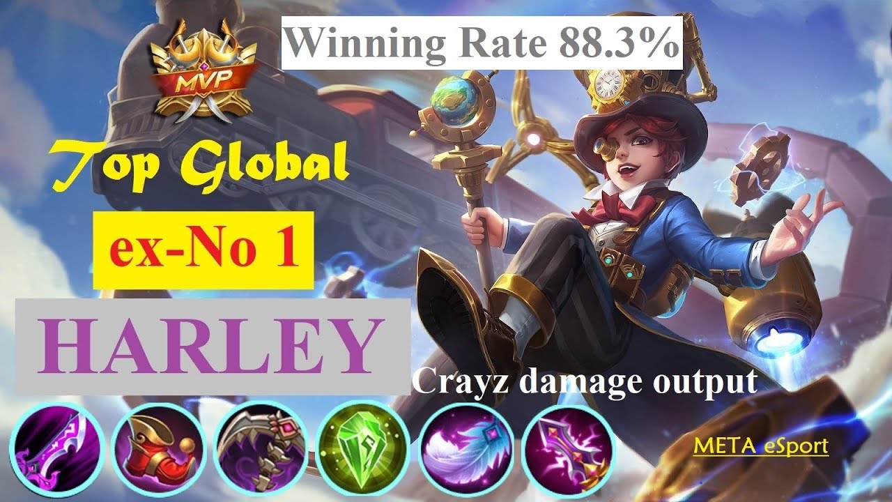 Top Global ex No 1 Harley WR 88.3% MVP gameplay by Nani? - Mobile Legends