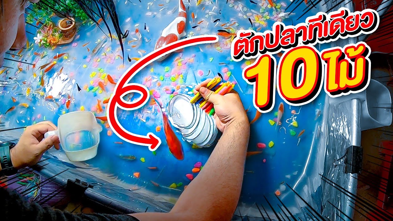 ตักปลาไม้กระดาษทีเดียว 10 ไม้ จะได้ปลาตัวใหญ่แค่ไหน!? (งานแห่เทียน อุบลราชธานี)- พี่วาฬ