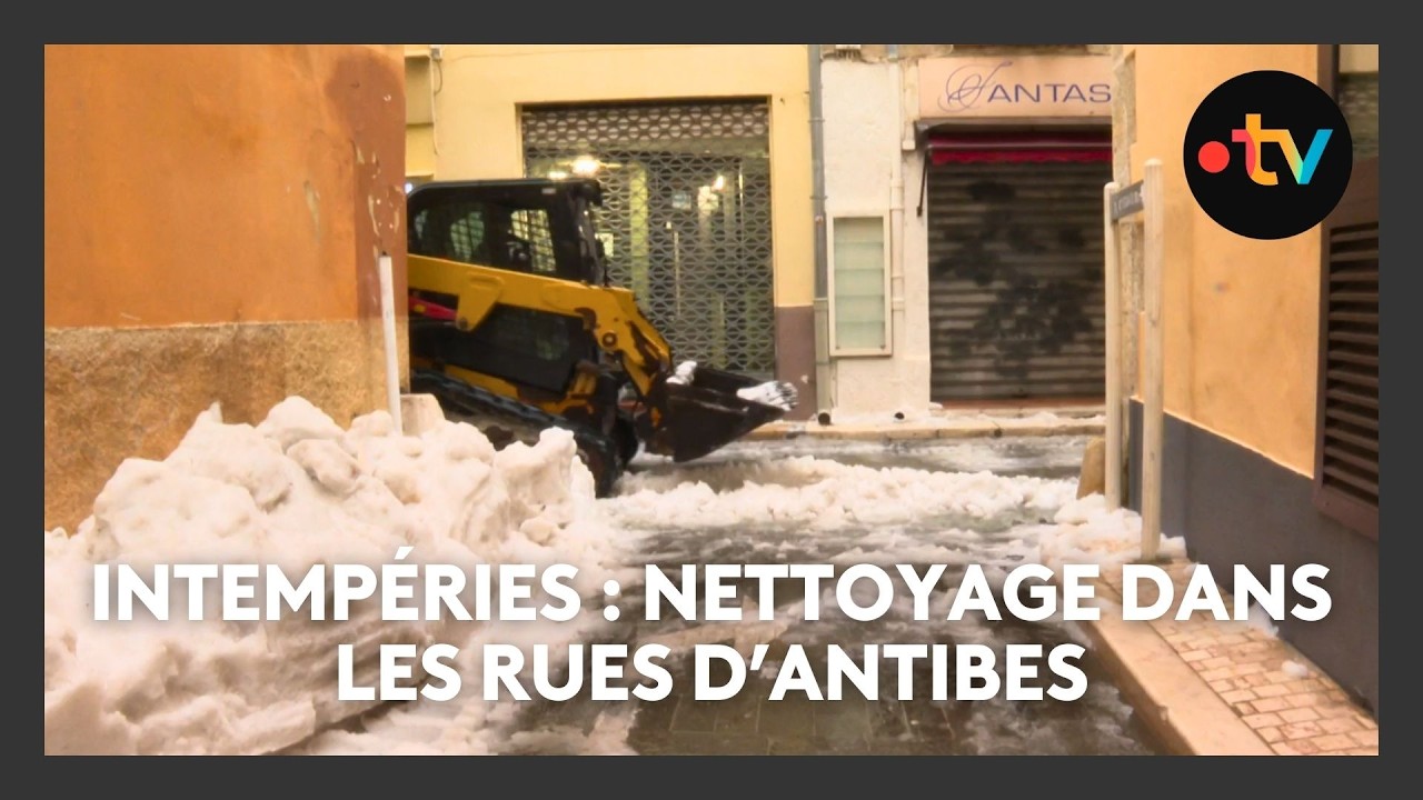 Intempéries et grêle : après l'épisode orageux, des monticules de grêlons tapissent Antibes