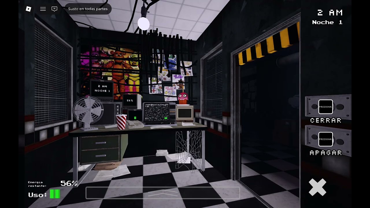 jugando fnaf p1 (sin sonido)