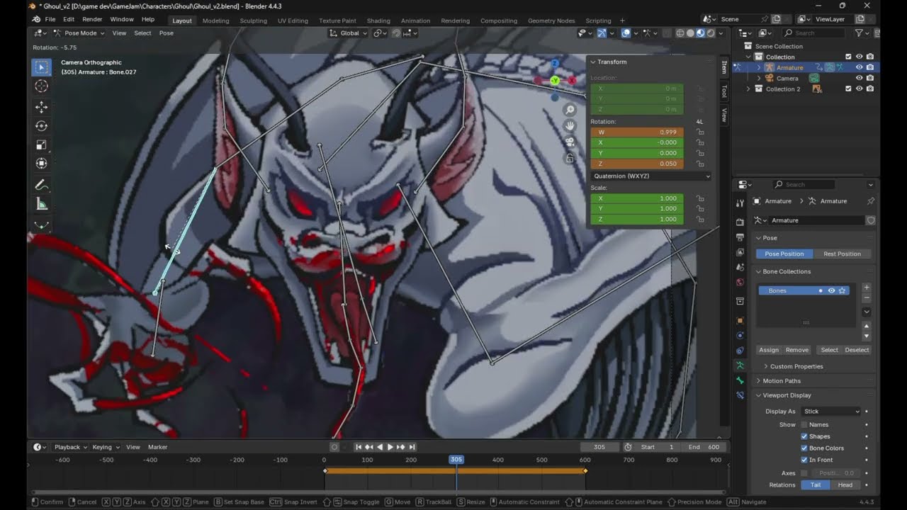 Ghoul - Puppet Animation (Blender 3D)