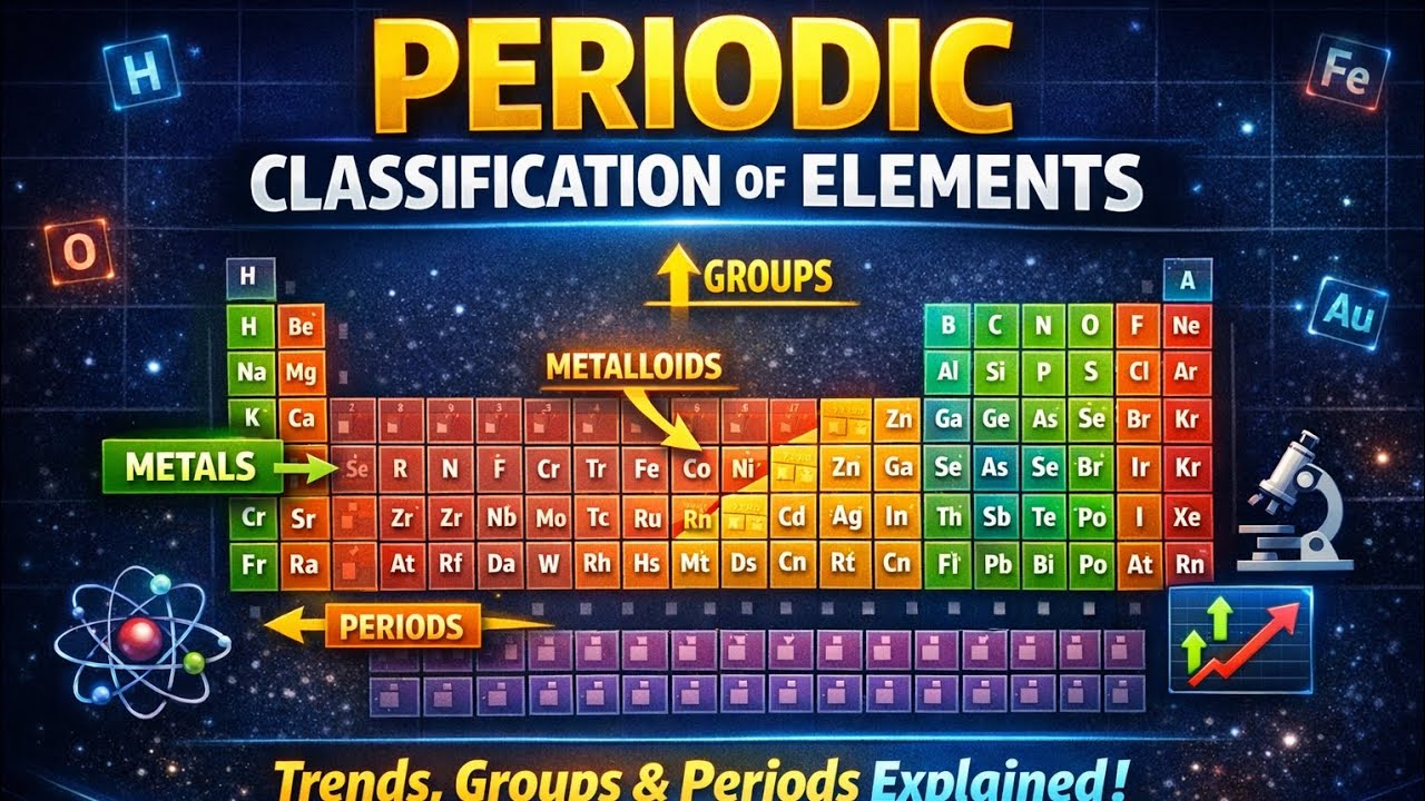 Periodic classification of elements (Lecture-1) by Shruti Suman
