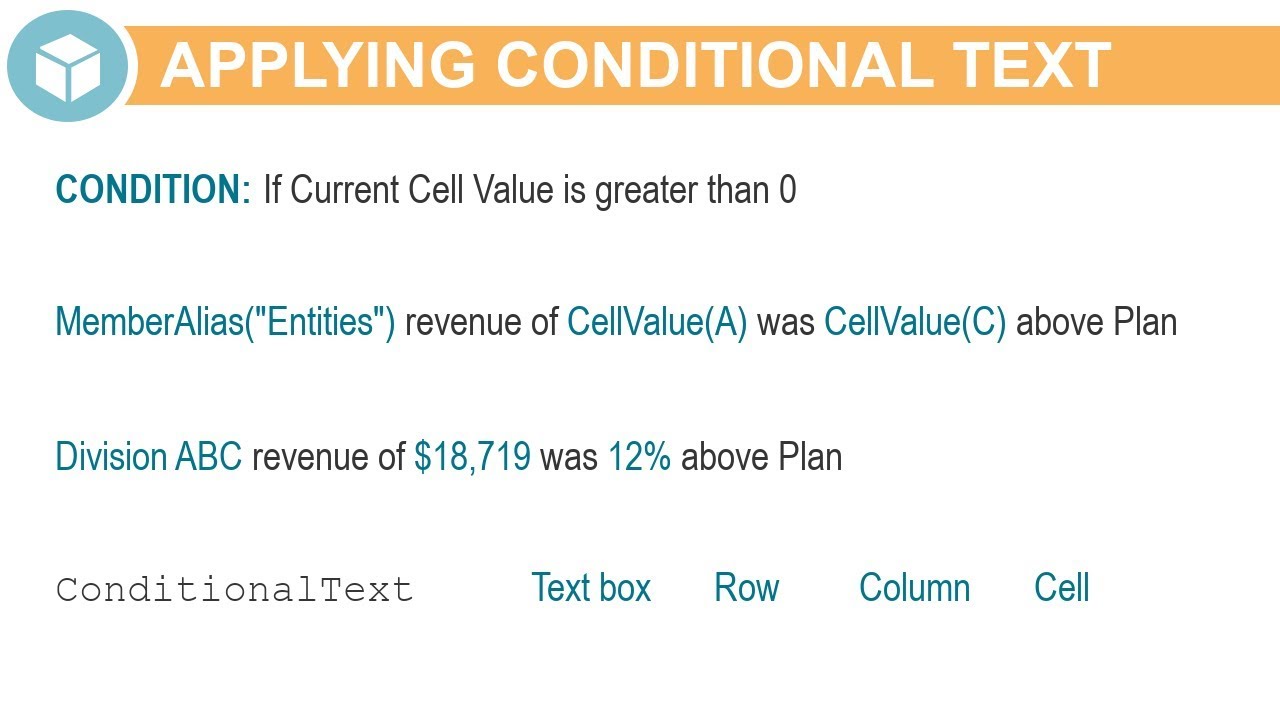 Applying Conditional Text to Management Reports