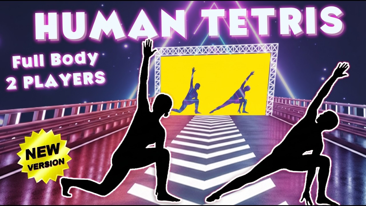 HUMAN TETRIS | Immersive Interactive Warm Up | Easy Daily Routine | Full Body | 2 Players