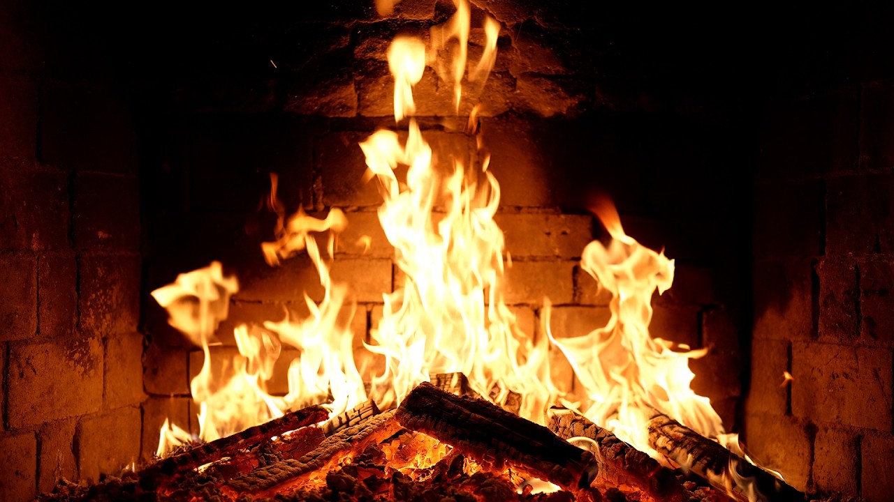 🔥 Cozy Fireplace 4K. Fireplace with Crackling Fire Sounds. Fireplace 4K UHD