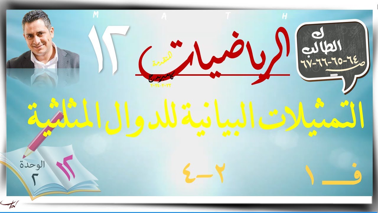 7- التمثيلات البيانية للدوال المثلثية☀كتاب الطالب 1-7 ☀ رياضيات متقدمة ☀ الصف الثاني عشر ☀ ف1