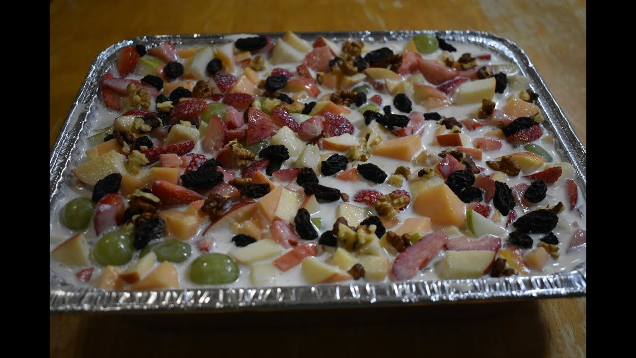 Ensalada de Frutas para Fiestas!!! Ensalada de Frutas con Crema para Fiestas!!!