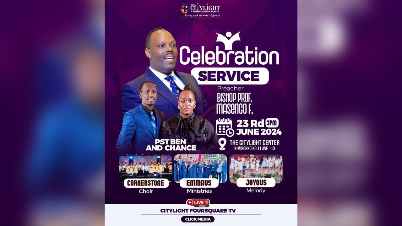 FOURSQUARE TV I CELEBRATION SERVICE WITH PROF BISHOP FIDELE MASENGO - 23.06.2024