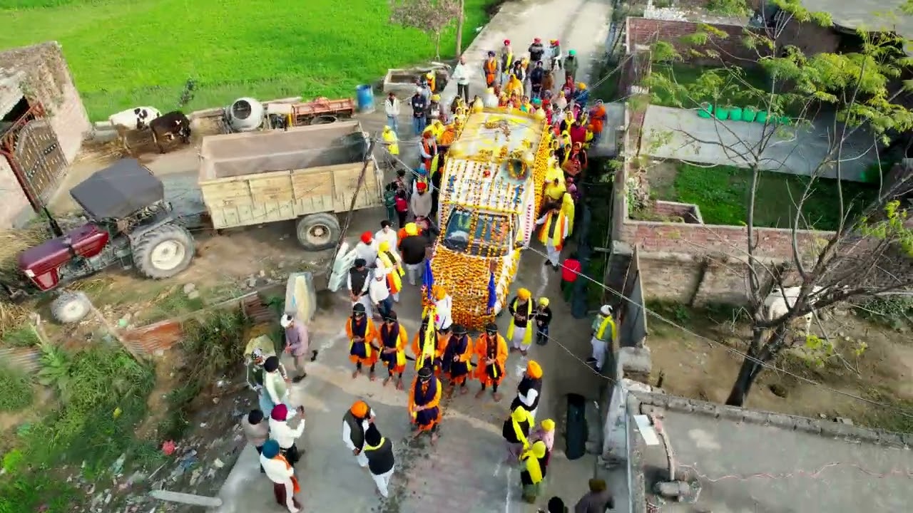 Drone Shots  ਨਗਰ ਕੀਰਤਨ ਪ੍ਰਕਾਸ਼ ਪੁਰਬ ਦੇ ਸਬੰਧ ਵਿੱਚ ਮਿਤੀ 5 ਜਨਵਰੀ ਦਿਨ ਸੋਮਵਾਰ ਪਿੰਡ ਧੁੱਪਸੜੀ