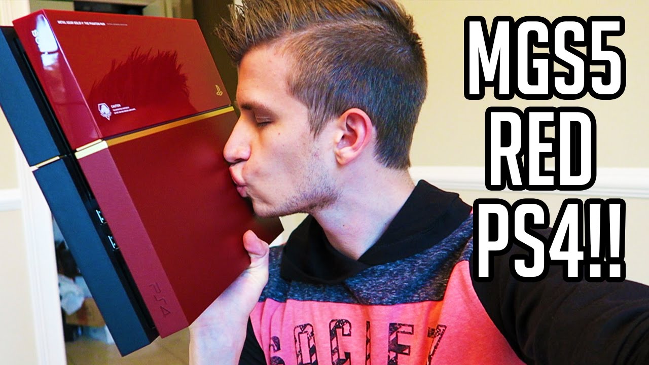 MGS5 PS4 UNBOXING!! METAL GEAR SOLID 5 PHANTOM PAIN LIMITED EDITION RED PS4 CONSOLE!!