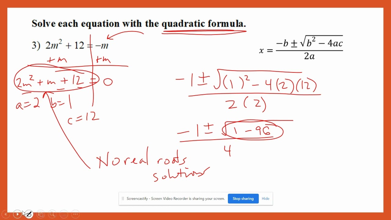 Algebra 1 Final exam Review #3