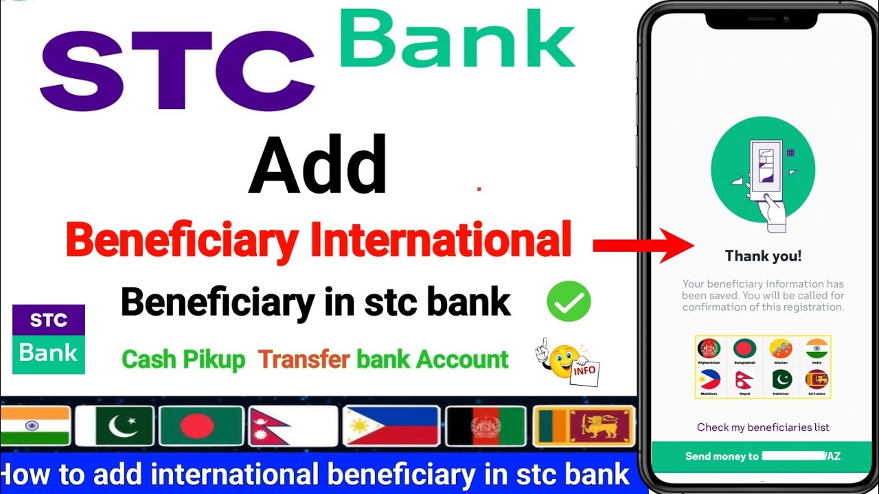 Stc bank add beneficiary international | How to add international beneficiary in stc bank