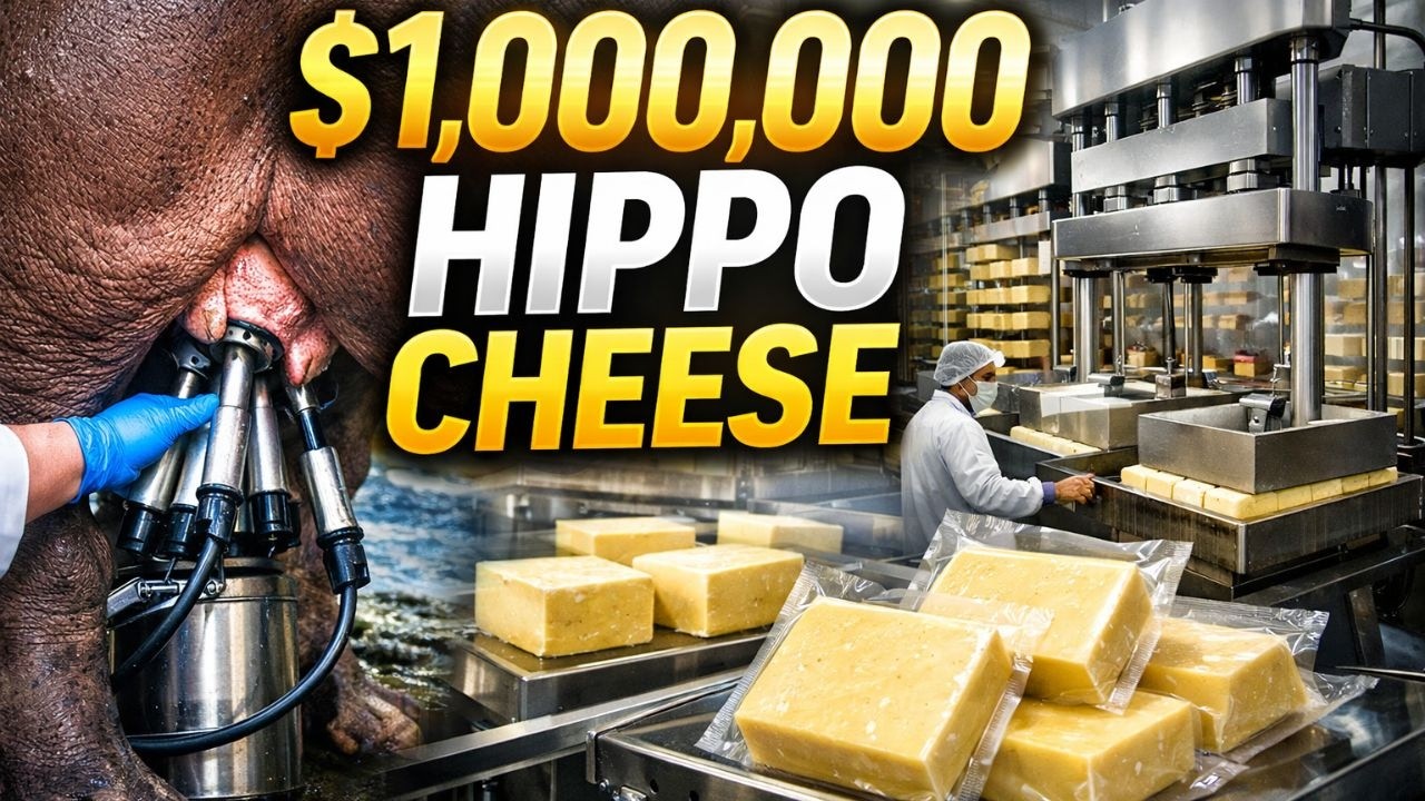 Inside the $1,000,000 Hippo Cheese Factory – How Rare Hippo Milk Products Are Made