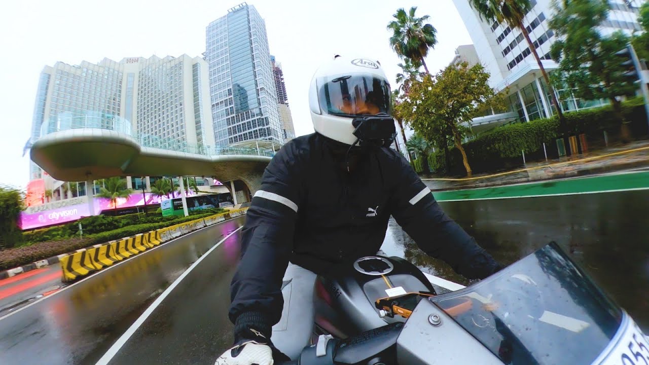Jakarta Cinematic After Rain | Ride a Motorbike Around the City | Morning Ride POV