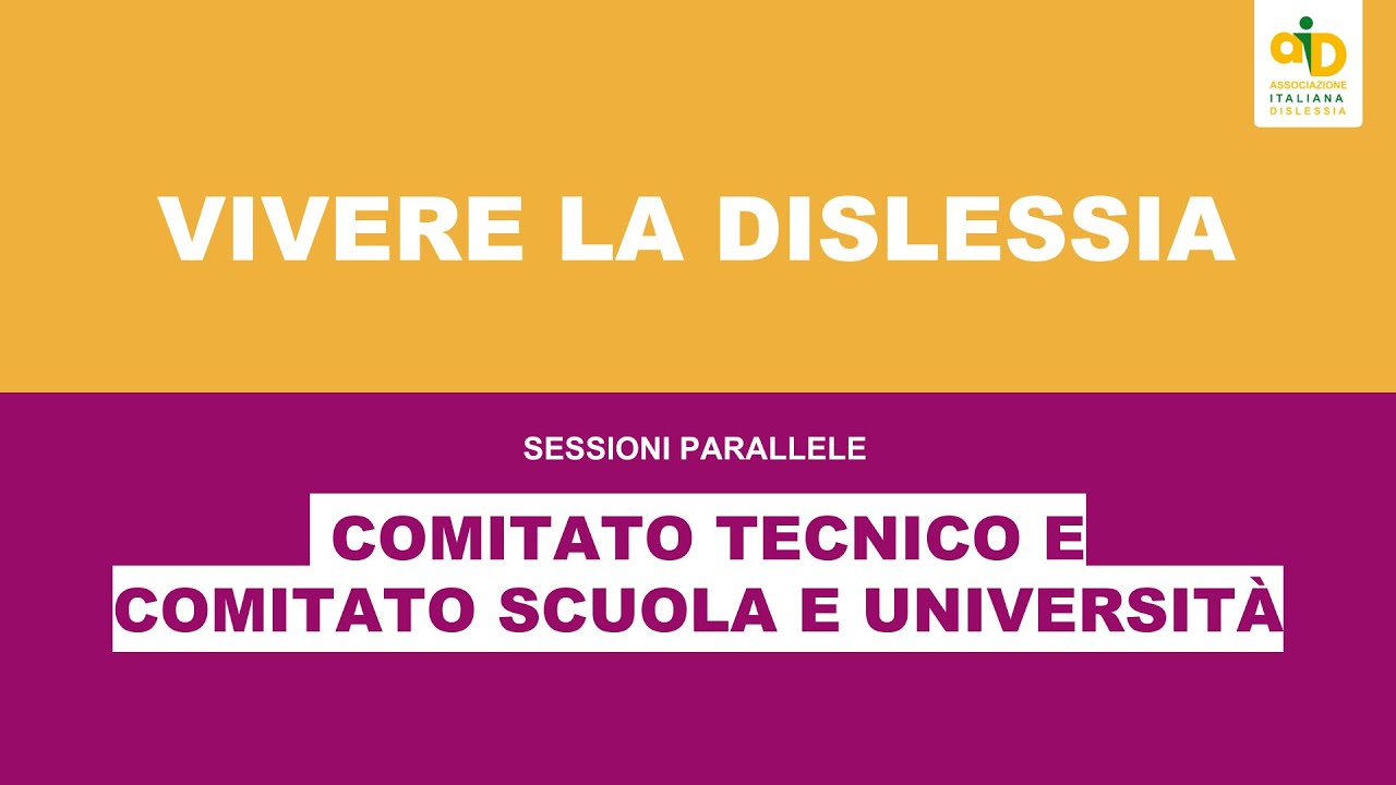 XVIII Congresso Nazionale AID - Sessione parallela Comitato tecnico e Comitato scuola e università.