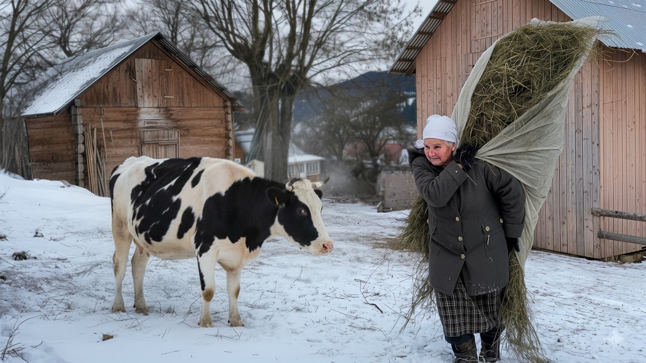 A Winter Day in a Snowy Village | Paraska’s Quiet Life Before Christmas