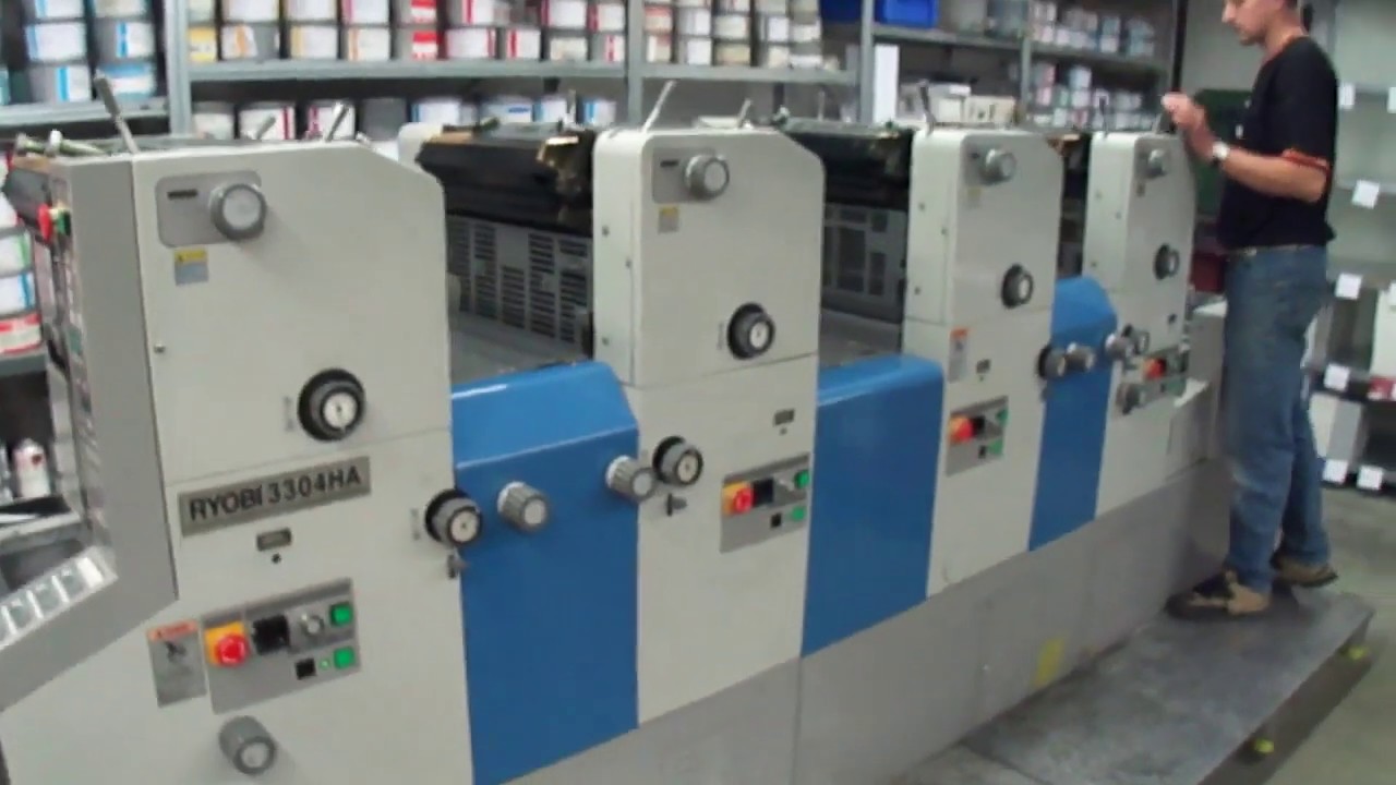 Ryobi 3304HA - 4 colour offset printing press