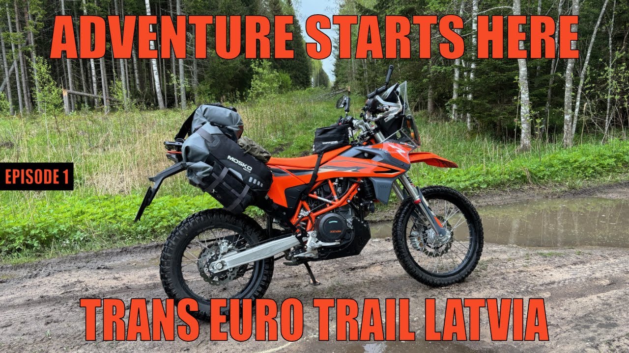 Solo motorcycle adventure in the Baltics begins - E1 - Trans Euro Trail Latvia!