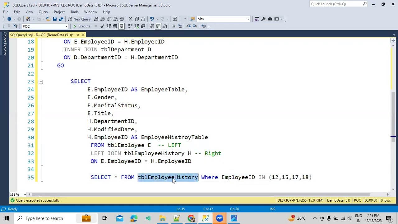 Basic Overview on How to use Joins in SQL Server Development