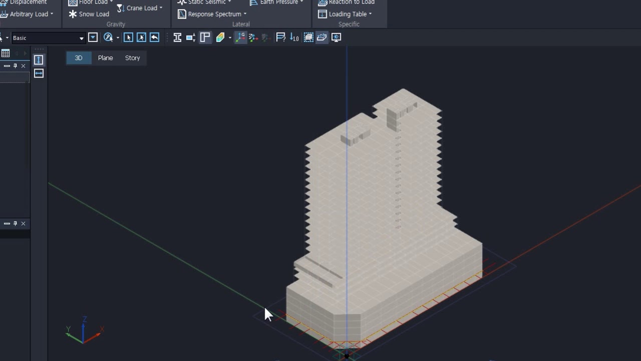 [midas nGen Tutorial] High Rise Reinforced Concrete Building_Load & B.C 05. Response Spectrum