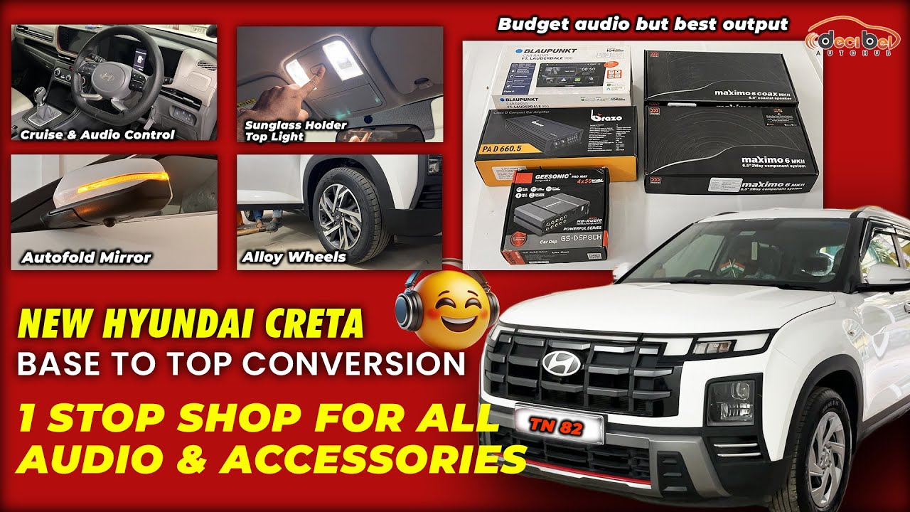 New Hyundai Creta Base to Top Full Transformation 🔥 😱 | 2 Way Audio Setup 🔊🤩 | மயிலாடுதுறை to கோவை