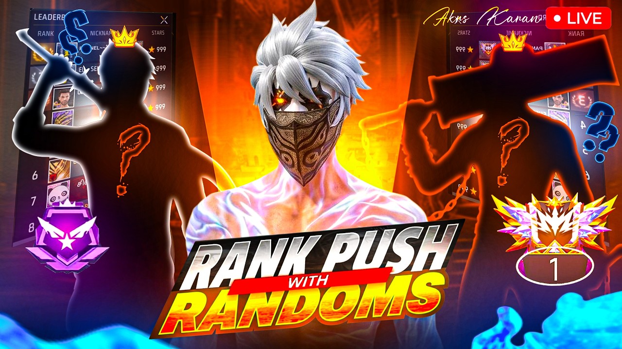 NEW SEASON CS RANK PUSH TO TOP 1 WITH RANDOMS ☠ #freefirelive #shortsfeed #freefire