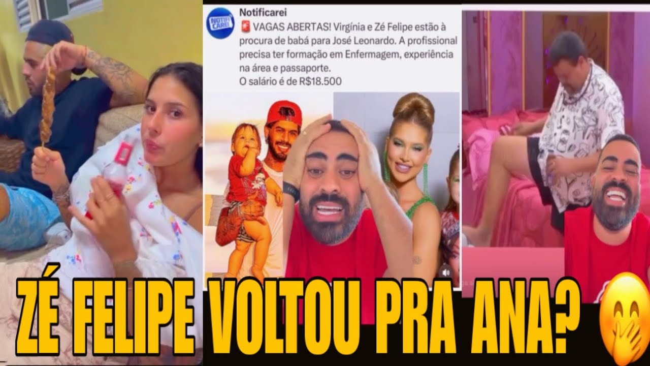 RONINHO FALOU AS FOFOCAS DE ZÉ FELIPE E ANA CASTELA😱 VIRGÍNIA PROCURA UMA NOVA BABÁ 😱😱