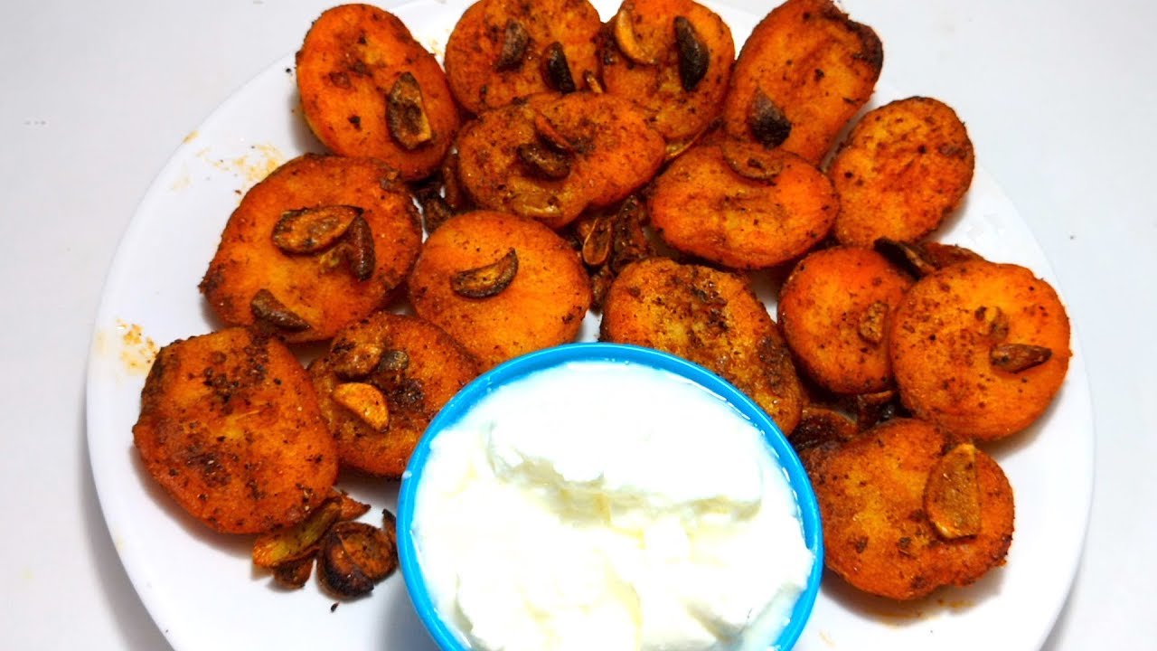 Roasted Garlic Potato | Potato Finger Chips | Spicy French Fries | By Wow! Healthy Desi Food #