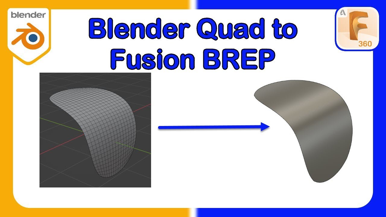 Blender to Fusion 360 - How to Convert a Mesh to a Clean CAD Surface