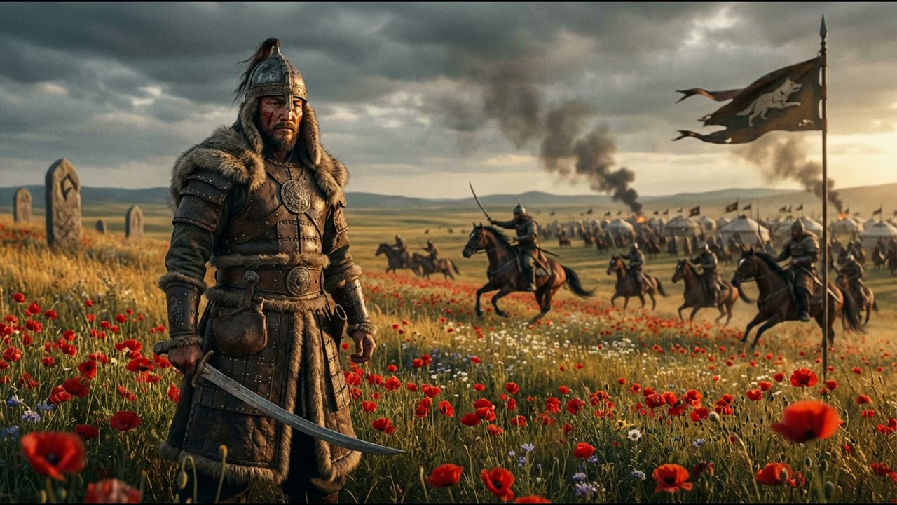 ⚔️ Ancient Turkic Nomad War Song: Kan Andı ve Çiçek Açan Bozkır | Epic Blood Oath of the Steppe