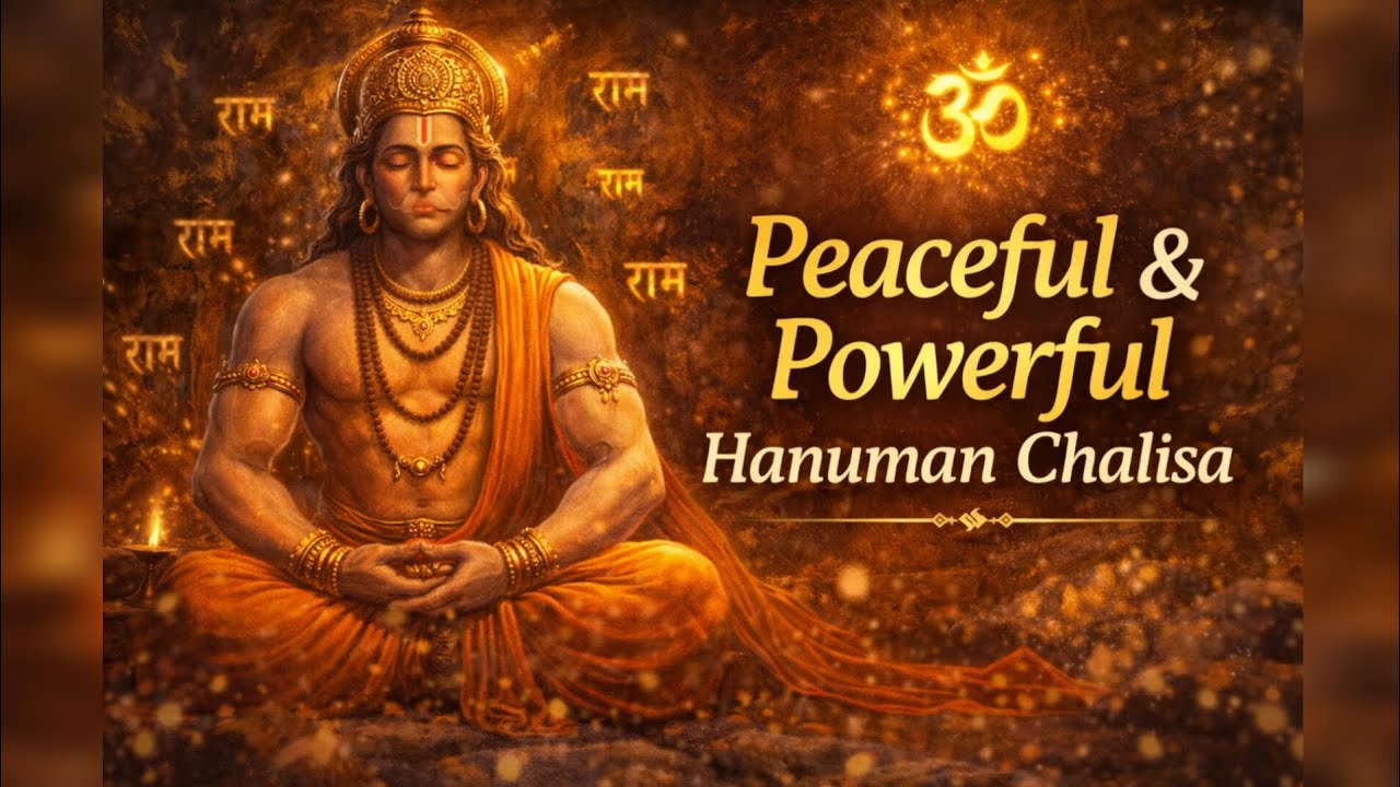 श्री हनुमान चालीसा | Peaceful Hanuman Chalisa | Full Hanuman Chalisa with Lyrics | Powerful Bhajan