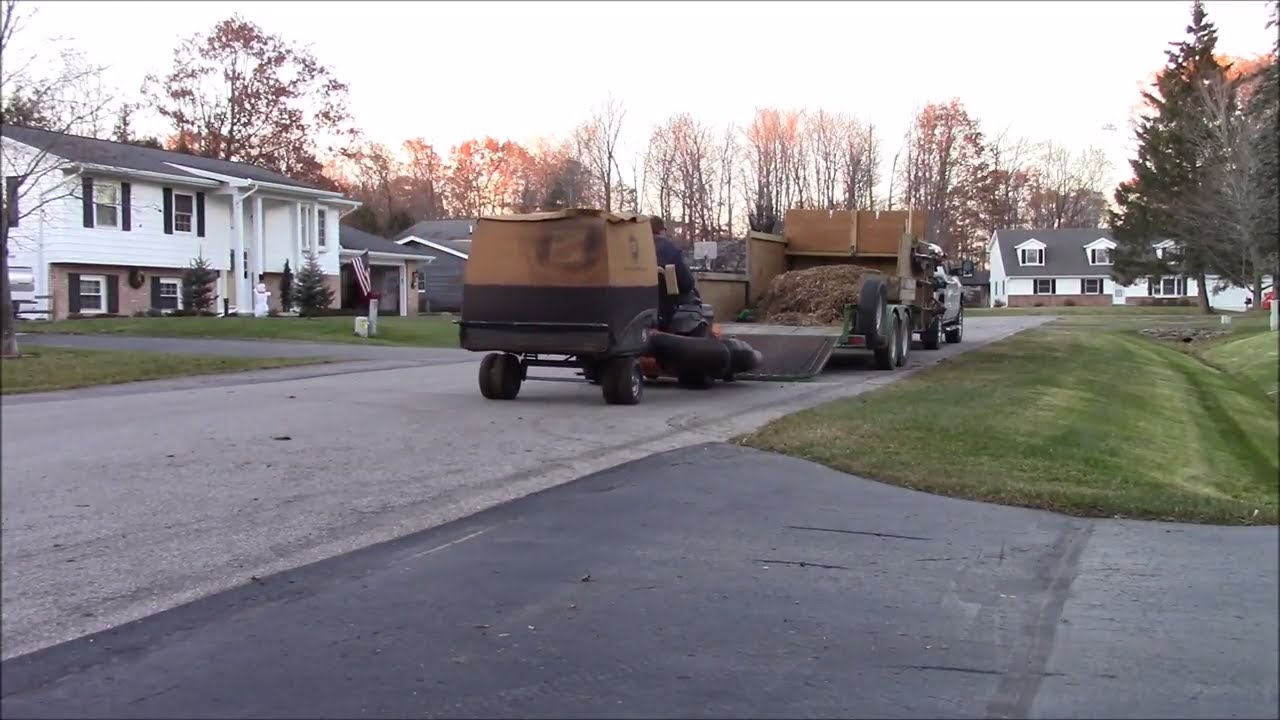 Overloaded trailer after cleaning up 2 yards