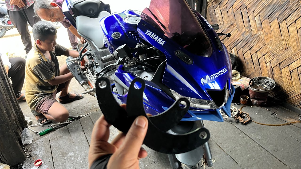 Yamaha R15 height lowering kit |Installation| *problem solved* 