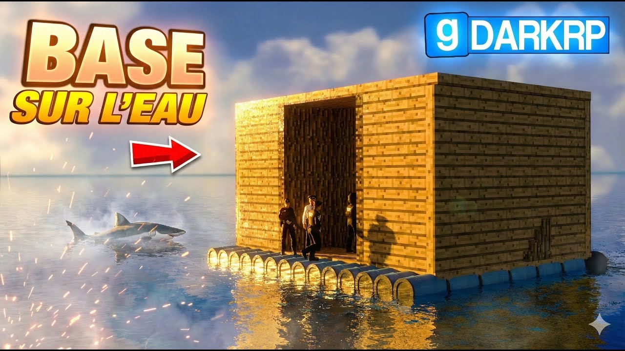 BASE sur L'EAU ! (la police chokbar de l'assaut) - GMOD DarkRP FR