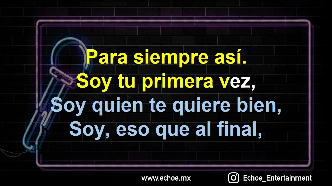 Cristian Castro - Tu Primera Vez (Versión Karaoke)
