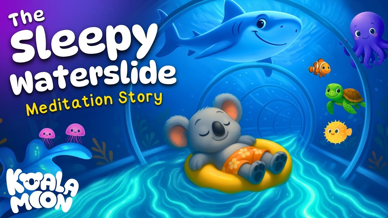 The Sleepy Waterslide Meditation 😴 Relaxing Bedtime Mindfulness 🐨 Kids Sleep Meditation Stories 🌙