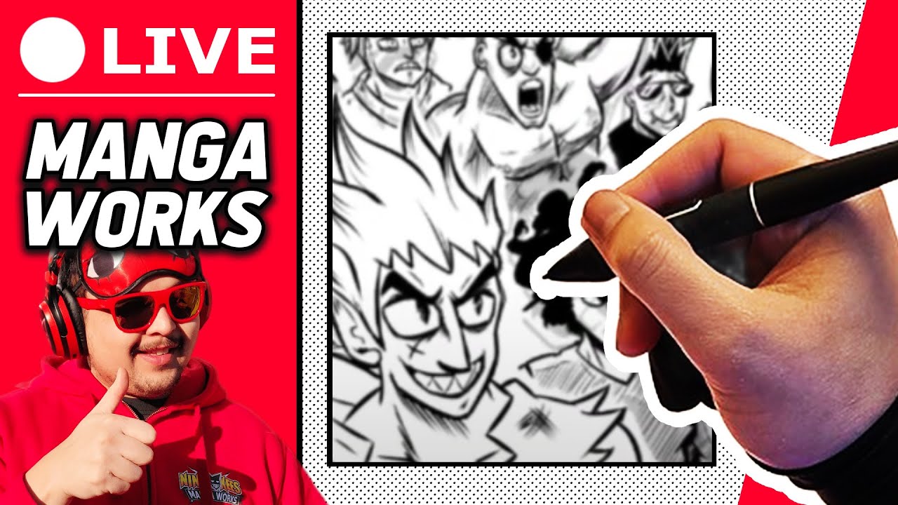 Drawing a MANGA PAGE | Party Time One Shot - Page #15 |  漫画 マンガ家