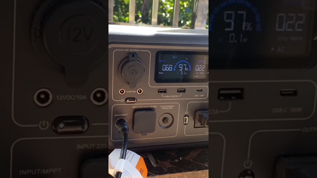 Solar charging the bluetti EB3A