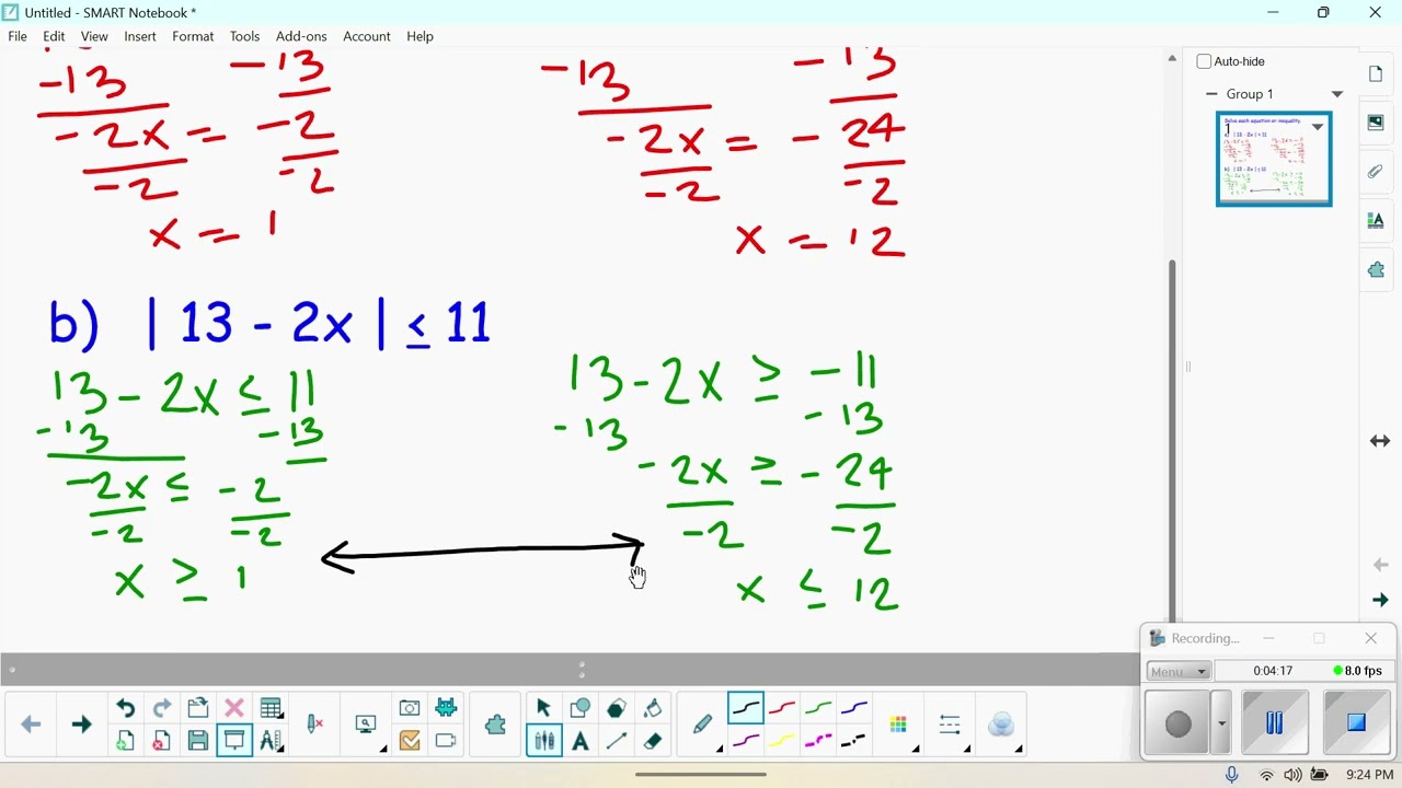 Mod C1 15 5 Absolute Value Equations & Inequalities