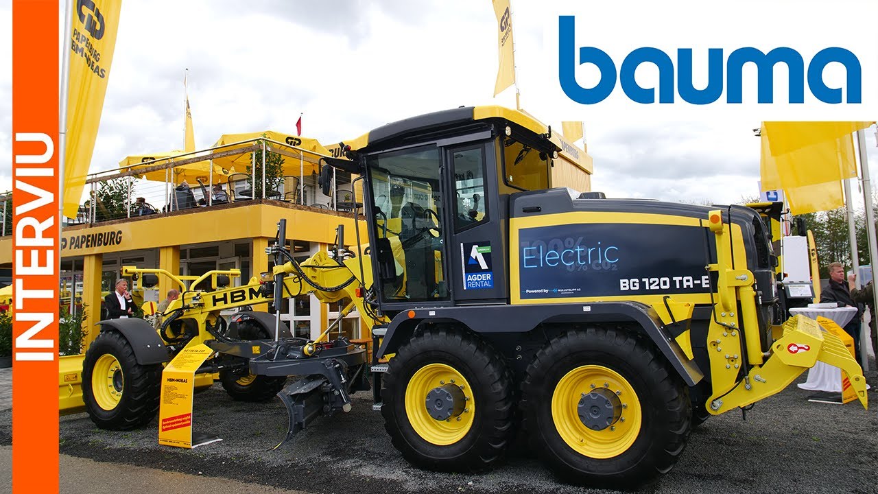 HBM-NOBAS, primul autogreder electric din lume | Bauma 2022