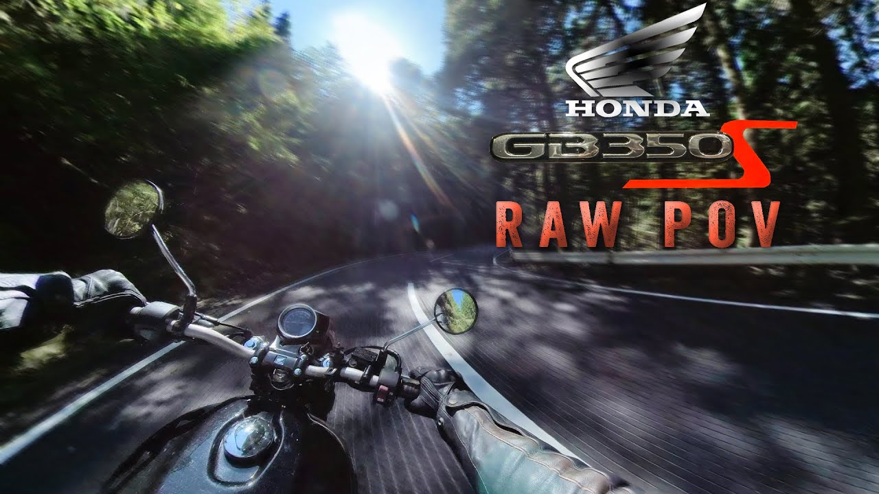 RAW POV Honda GB350S on a mountain pass in Japan