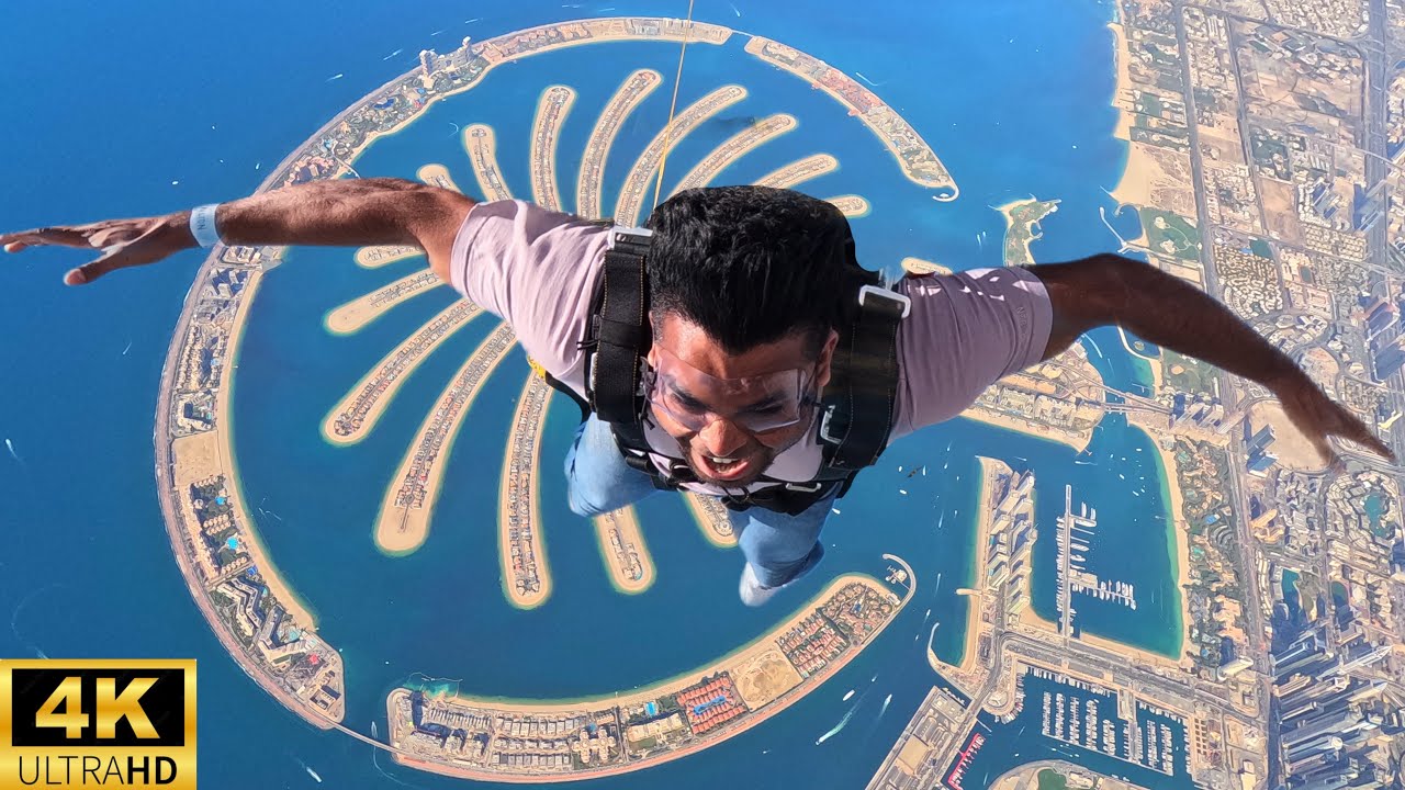 Skydiving in Dubai After 2 Failed Attempts| Finally Happened ! #travel #skydiving #trending #dubai