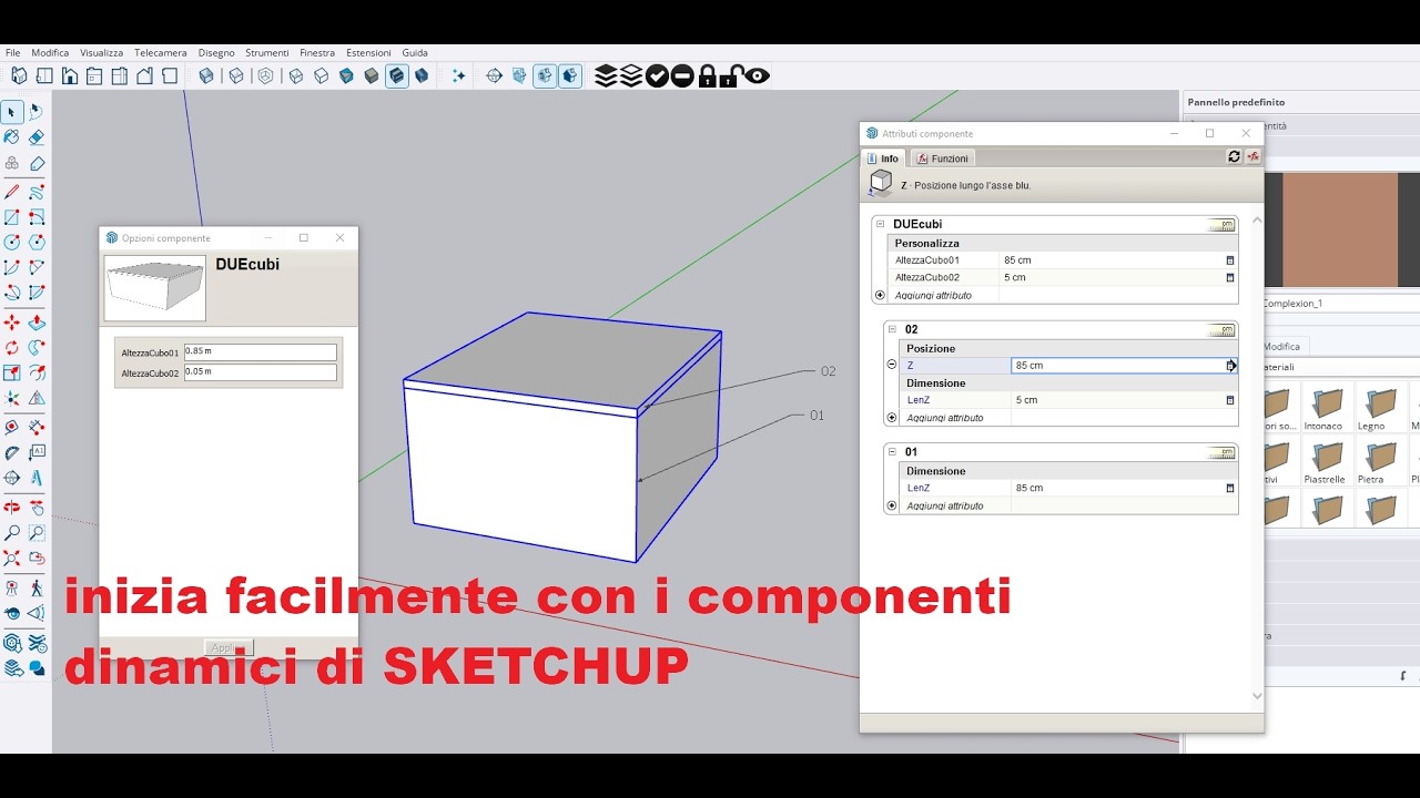 inizia facilmente con i componenti dinamici di sketchup 01