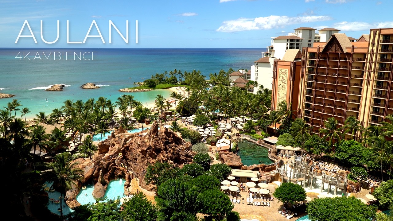 Disney’s Aulani Resort | 5.5 Hours of Beach Ambience | 4K | No Music